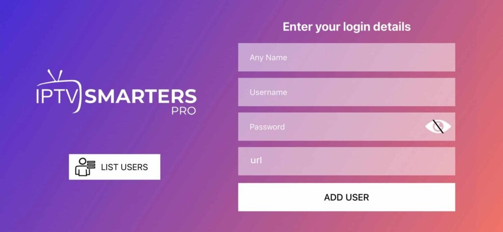 iptv smater pro login page 